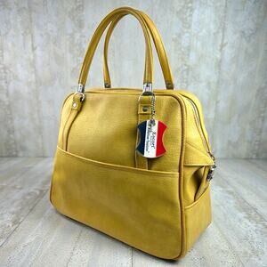 Vintage Mustard Yellow American Tourister Escort Structured Doctor Bag